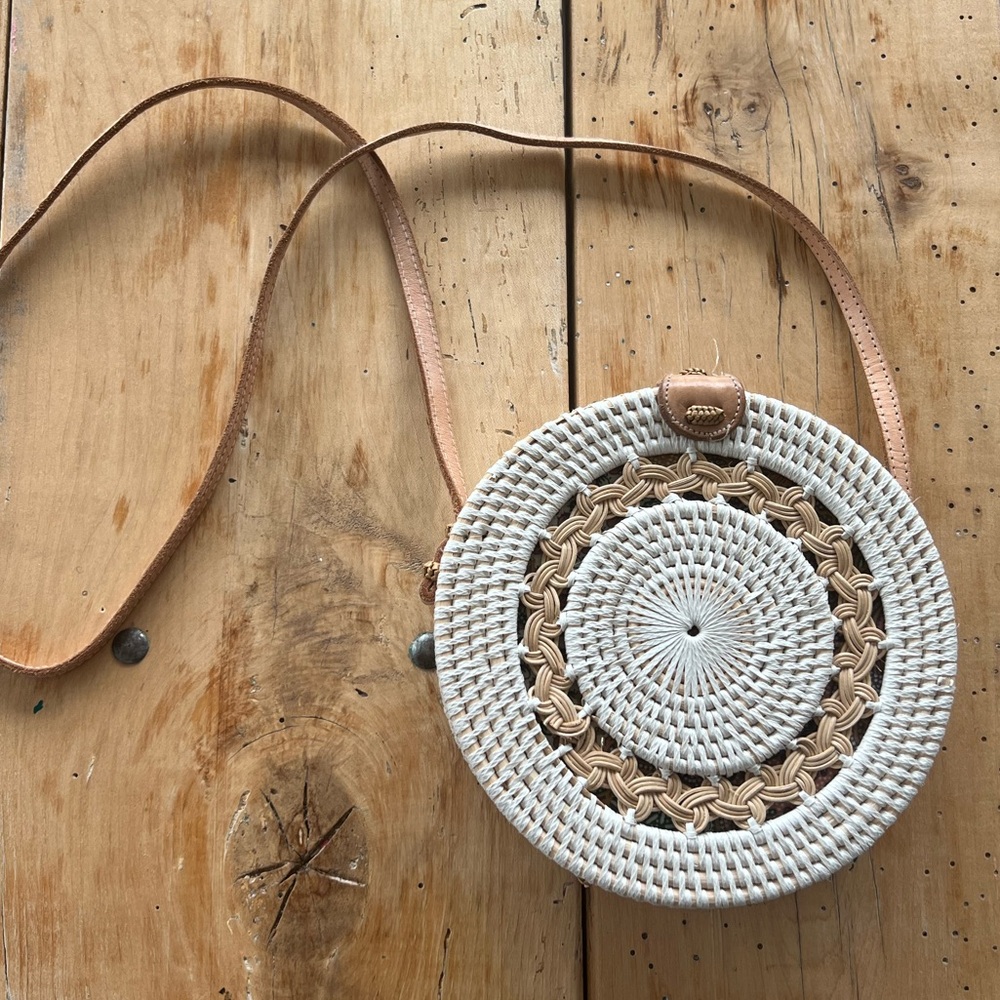 Woven Straw Circle Bag